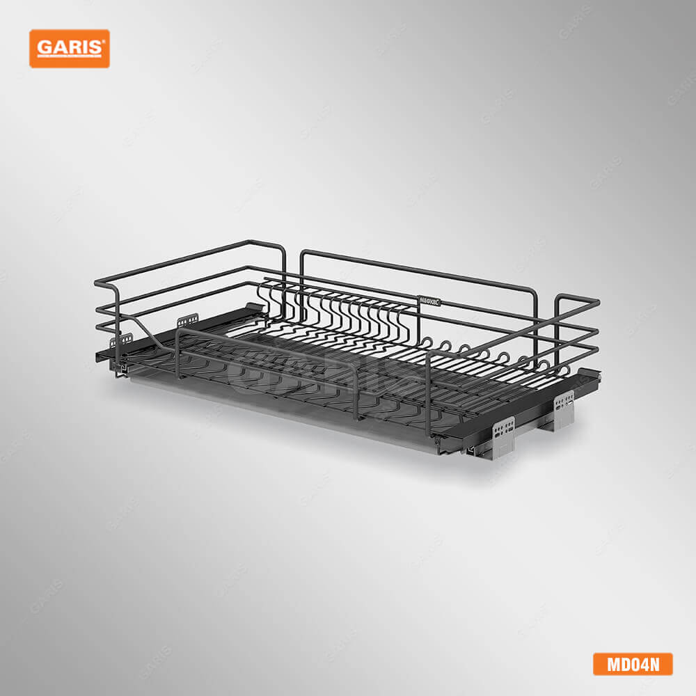 ngan-keo-bat-dia-xoong-noi-garis-titanium-megkel-MD04N-2 Ngăn Kéo Xoong Nồi, Bát Đĩa Cánh Kéo/Mở Garis Megkel Titanium MD04N