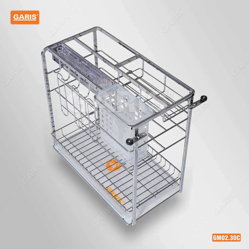 ngan-keo-gia-vi-dao-thot-chai-lo-garis-premium-GM02C-4 Ngăn Kéo Dao Thớt, Gia Vị, Chai Lọ Inox, Garis Premium GM02C - GK02C