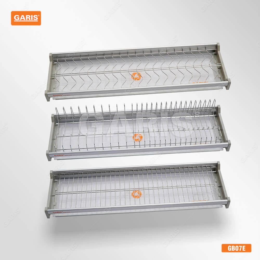ke-chen-3-tang-co-dinh-khung-nhom-garis-base-GB07E-5 Kệ Chén 3 Tầng Cố Định Khung Nhôm Garis Base GB07E