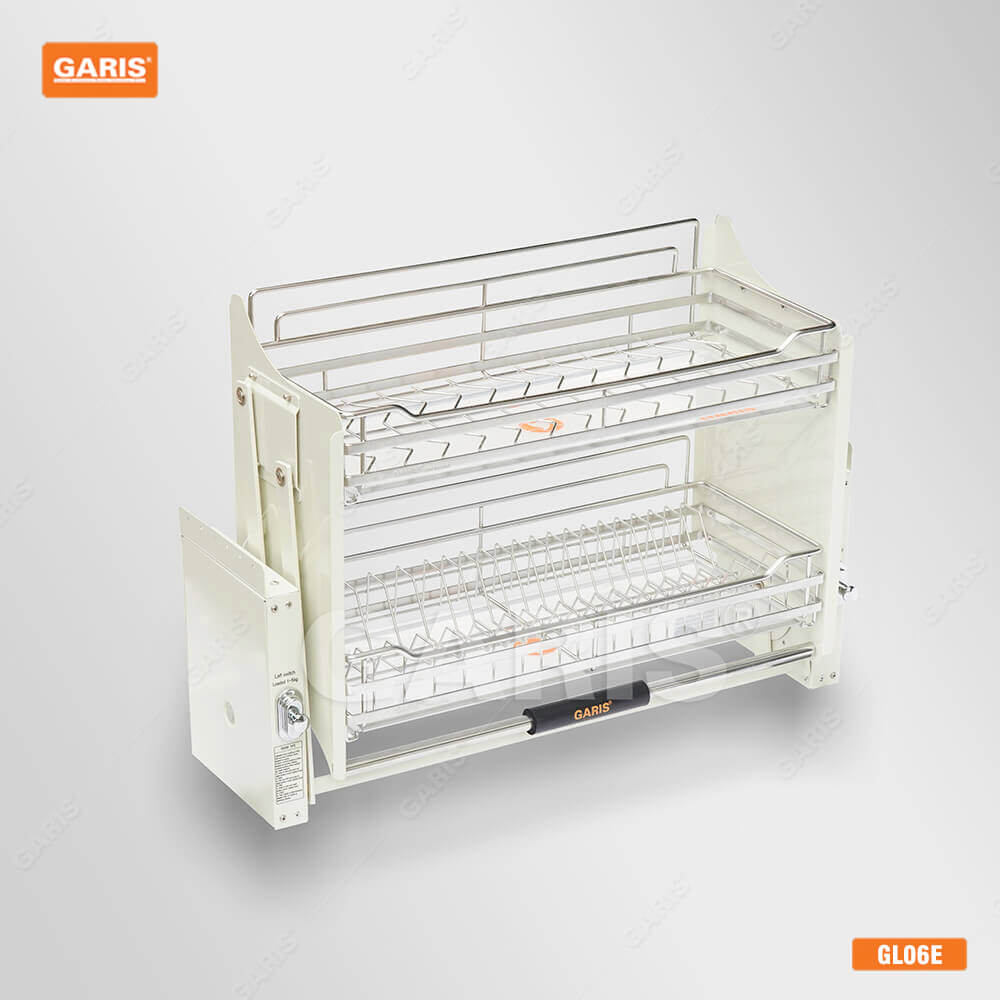 ke-chen-nang-ha-di-dong-garis-base-series-GL06E-4 Kệ Chén Nâng Hạ Di Động Inox 304 Garis Base Series GL06E