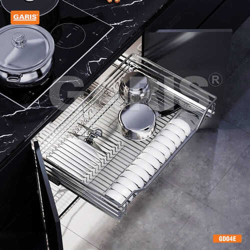 Ngăn Kéo Bát Đĩa Đa Năng Inox 304 Cánh Mở Garis Base GD04E Ngăn Kéo Bát Đĩa Đa Năng Inox 304 Cánh Mở Garis Base GD04E