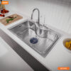 CHẬU RỬA INOX 304 GARIS 1 HỐ TO GS15.80